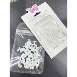 Sét charm nơ nhựa đính móng trắng siêu xinh sét NAil BẢo AN 3