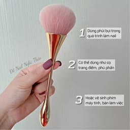 Chổi phủi bụi nail cán dài sang chảnh màu Ramdoom 4