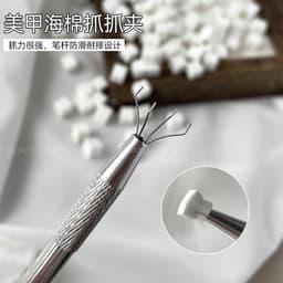 Bút kẹp gắp và 100 bông mút dặm ombre bông đặc siêu mướt có hộp đựng 1