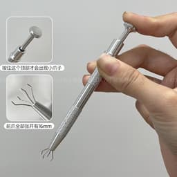 Bút kẹp gắp và 100 bông mút dặm ombre bông đặc siêu mướt có hộp đựng 5