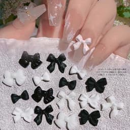 Sét Charm Nơ Nhựa Các Mầu Đính Móng Tay Nghệ Thuật siêu xinh 1