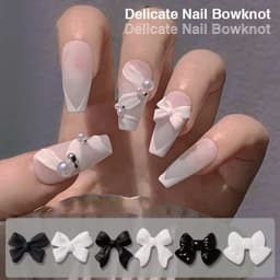Sét Charm Nơ Nhựa Các Mầu Đính Móng Tay Nghệ Thuật siêu xinh 4