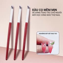 Bút Cọ dặm omber nail đầu tròn vát chéo,dụng cụ làm móng 4