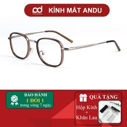 Gọng kính cận thời trang nam nữ  NARO EYEWEAR  dáng vuông chống tia UV chất liệu kim loại cao cấp - 1014 1
