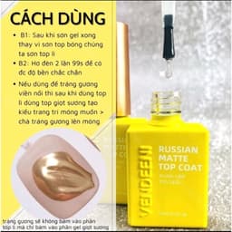 Top lì không lem Vendeeni chống lem - Gel liên kết làm nền chà tráng gương 4