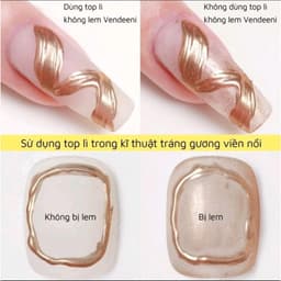 Top lì không lem Vendeeni chống lem - Gel liên kết làm nền chà tráng gương 5