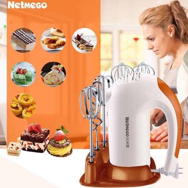 Máy Đánh Trứng Cầm Tay Netmego Có Kèm Que Trộn Bột