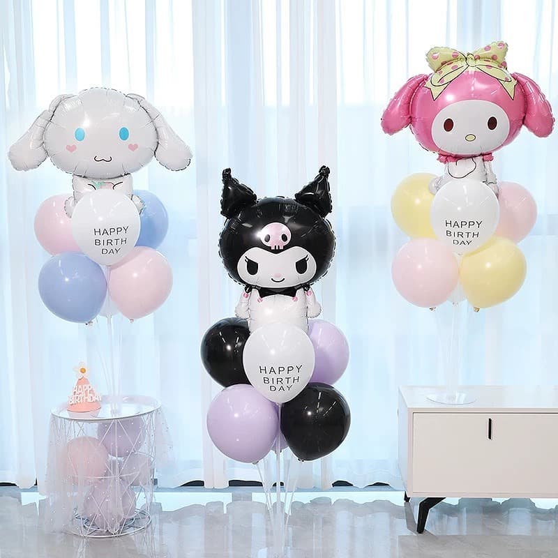 Trụ kèm bóng hình chủ đề Kuromi, Sanrio, bóng hình chủ đề Sanrio cho bé siêu hot
