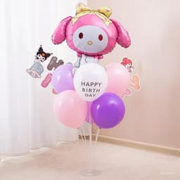 Trụ kèm bóng hình chủ đề Kuromi, Sanrio, bóng hình chủ đề Sanrio cho bé siêu hot 9
