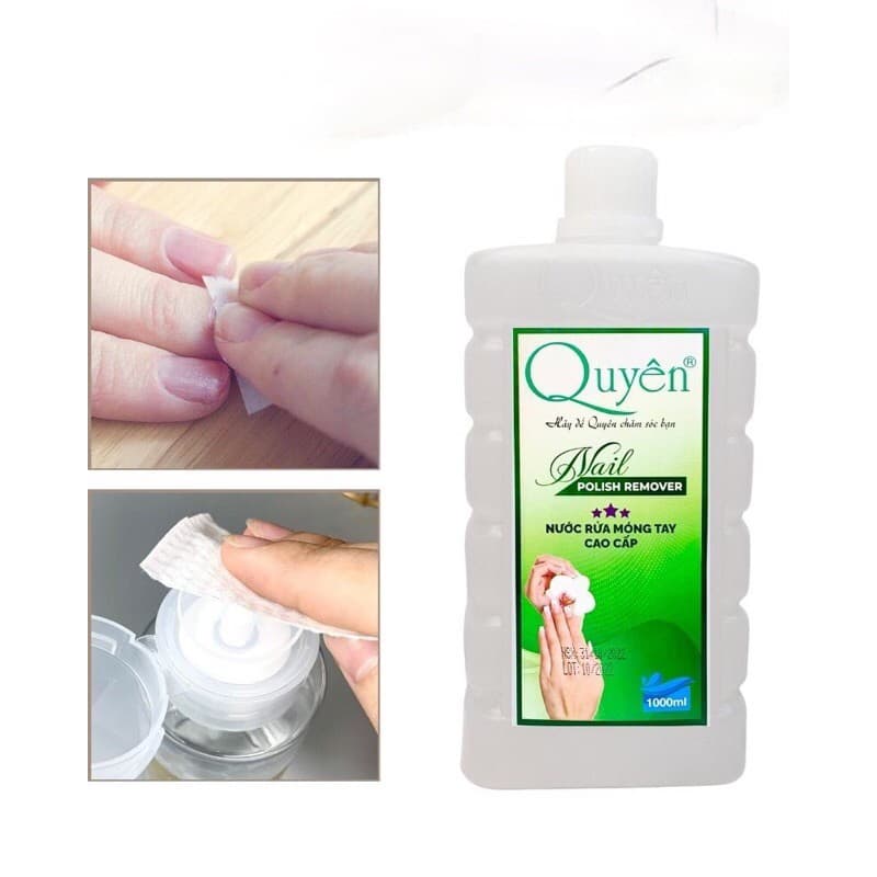 Nước rửa móng tay quyên chính hãng chai vuông gel aciton,nước lau móng chai 500ml