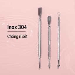 Cây đẩy da chết Cây cạo sơn gel lấy khóe móng loại inox 304 chuyên dụng làm NAIL 2