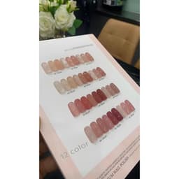 Set thạch 12 màu tặng kèm bảng màu thạch nâu hồng MINAYIN 3