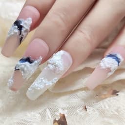 Gel xi măng nail vẽ móng sẵn 2 màu đen - trắng Gel Thạch Cao Trang Trí Móng 6