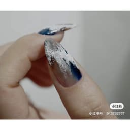 Gel xi măng nail vẽ móng sẵn 2 màu đen - trắng Gel Thạch Cao Trang Trí Móng 7
