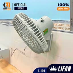 Quạt treo tường mini Lifan T-109 cánh 20cm 22W 3 cấp gió để phòng bếp phòng học phòng làm việc 6
