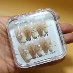 Hộp đựng nailbox móng tay, hộp mica nail box trong suốt hình vuông, hộp đựng nailbox 5