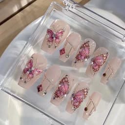 Sét hạt trai nửa, mix 6 size khay tròn - phụ kiện trang trí móng tay 3