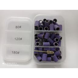 Vỏ nhám tím mài móng, hộp 75 lõi chà nhám tím, đầu mài nhám tím làm nail - đầu mài nhám 3
