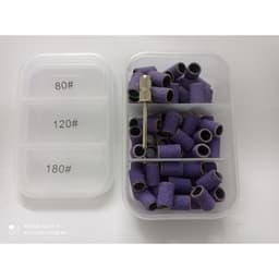 Vỏ nhám tím mài móng, hộp 75 lõi chà nhám tím, đầu mài nhám tím làm nail - đầu mài nhám 4