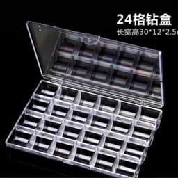 Khay Mica Trong Suốt Nhiều Ngăn Đựng Charm Đá Nail 24 ô 1