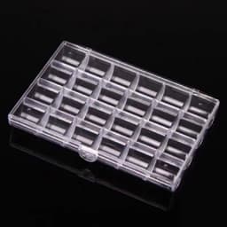 Khay Mica Trong Suốt Nhiều Ngăn Đựng Charm Đá Nail 24 ô 2