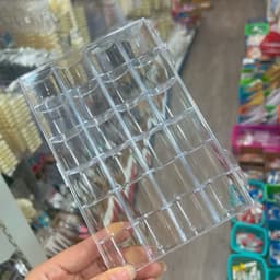 Khay Mica Trong Suốt Nhiều Ngăn Đựng Charm Đá Nail 24 ô 5