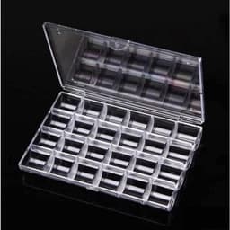 Khay Mica Trong Suốt Nhiều Ngăn Đựng Charm Đá Nail 24 ô 4