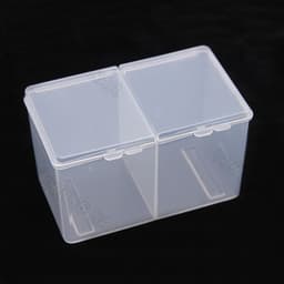 Khay nhựa đựng giấy lau gel, dụng cụ nail 2 ngăn có nắp chuyên dụng 3