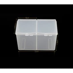 Khay nhựa đựng giấy lau gel, dụng cụ nail 2 ngăn có nắp chuyên dụng 6