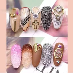 Đá rắc nail - đá rắc loại sáng cao cấp Đá rắc Trắng , 7 màu làm NAIL 7
