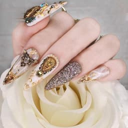 Đá rắc nail - đá rắc loại sáng cao cấp Đá rắc Trắng , 7 màu làm NAIL 8