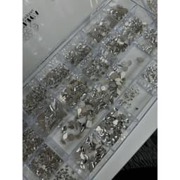 Khay 500 Viên Đá Nail Chân Bằng Mix Siêu Sáng Trang Trí Đính Móng NAIL 1