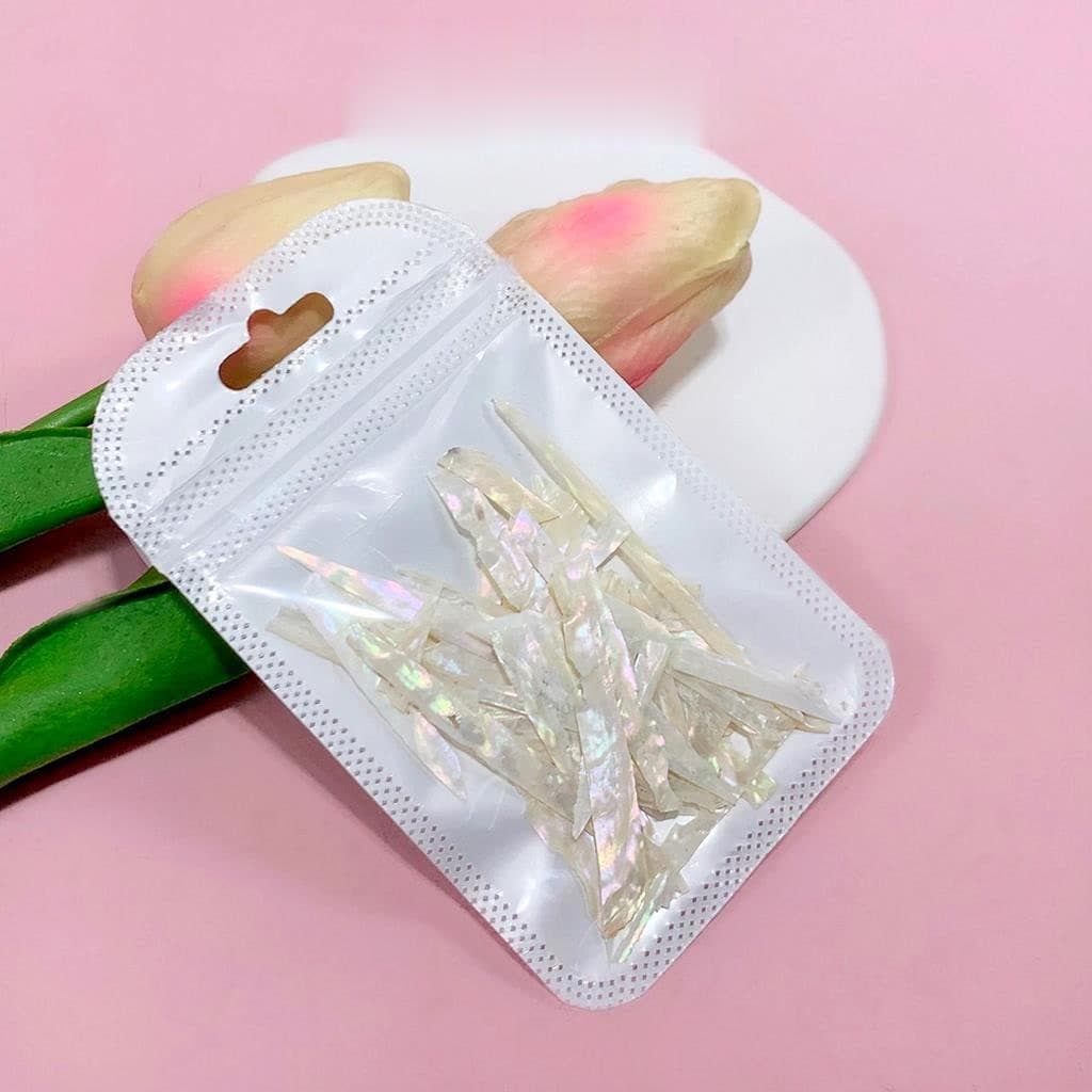Xà cừ trắng trang trí móng - Sét xà cừ thanh dài