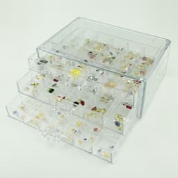 Khay MeKa Đựng Charm, Đá Nail 3 Tầng, 5 Tầng Khay Màu Trắng 4