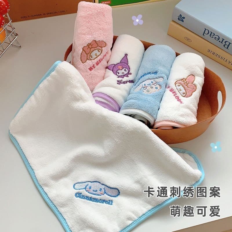 Set 5 khăn mặt Sanrio mềm mịn sợi kháng khuẩn 30x30cm GIA DỤNG VĨNH NGÂN