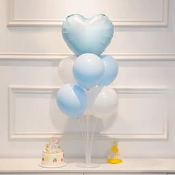 Trụ kèm bóng hình trái tim màu baby, bóng hình trái tim màu baby cho bé đáng yêu 8