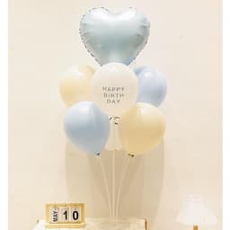 Trụ kèm bóng hình trái tim màu baby, bóng hình trái tim màu baby cho bé đáng yêu 4