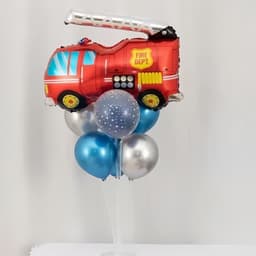 Trụ kèm bóng hình phương tiện giao thông trang trí sinh nhật, bóng hình chủ đề phương tiện giao thông cho bé trai 3