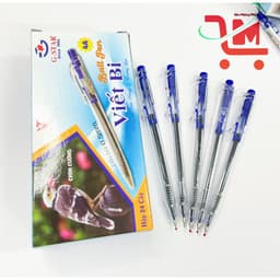 Hộp 24 Cây Viết Bi Bấm G-Star 4A Ngòi 0.5mm Mực Xanh, Viết Êm, Màu Mực Tươi, Chất Lượng Tốt 3