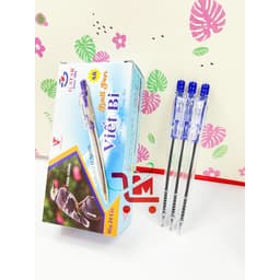 Hộp 24 Cây Viết Bi Bấm G-Star 4A Ngòi 0.5mm Mực Xanh, Viết Êm, Màu Mực Tươi, Chất Lượng Tốt 2