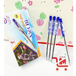 Hộp 24 Cây Viết Bi Bấm G-Star 4A Ngòi 0.5mm Mực Xanh, Viết Êm, Màu Mực Tươi, Chất Lượng Tốt 1