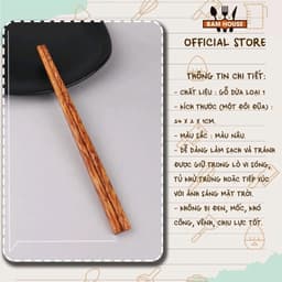 Đũa tre- Đũa dừa cao cấp- đũa ăn cơm- 1 bịch 10 đôi 6