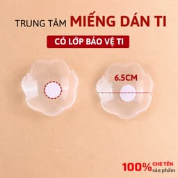 Miếng Dán Ngực Silicone Trong Suốt  Không Lộ Viền Sử Dụng Nhiều Lần 2