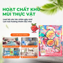 Túi Thơm Treo Tủ Quần Áo Chupa Chups Thái Lan Để Phòng Ngủ, Treo Xe Hương Kẹo 9gr 5