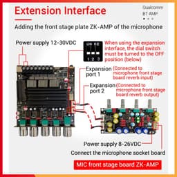 Mạch âm thanh 2.1 Wuzhi ZK- ST21, ZK - APTX1 sử dụng bluetooth QCC3034 chất lượng cao 7