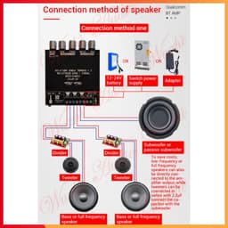 Mạch âm thanh 2.1 Wuzhi ZK- ST21, ZK - APTX1 sử dụng bluetooth QCC3034 chất lượng cao 4
