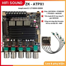 Mạch âm thanh 2.1 Wuzhi ZK- ST21, ZK - APTX1 sử dụng bluetooth QCC3034 chất lượng cao 1