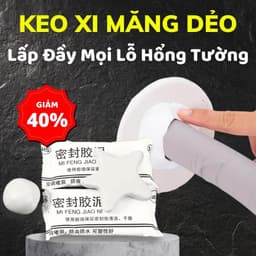 [Quà Tặng] 1 Gói keo Xi Măng Dẻo Đa Năng, bịt kín mọi khe hở, ống nước, mái tôn trong nhà, 4