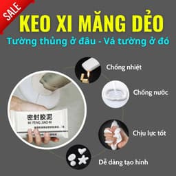 [Quà Tặng] 1 Gói keo Xi Măng Dẻo Đa Năng, bịt kín mọi khe hở, ống nước, mái tôn trong nhà, 1