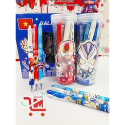 Lon 12 Cây Bút Gel Bấm Xoá Được Mẫu Hoạt Hình Cho Bé Trai, Mực Màu Xanh,Tím,Ruột Bút Thay Thế Được (Mẫu Ngâu Nhiên) 6